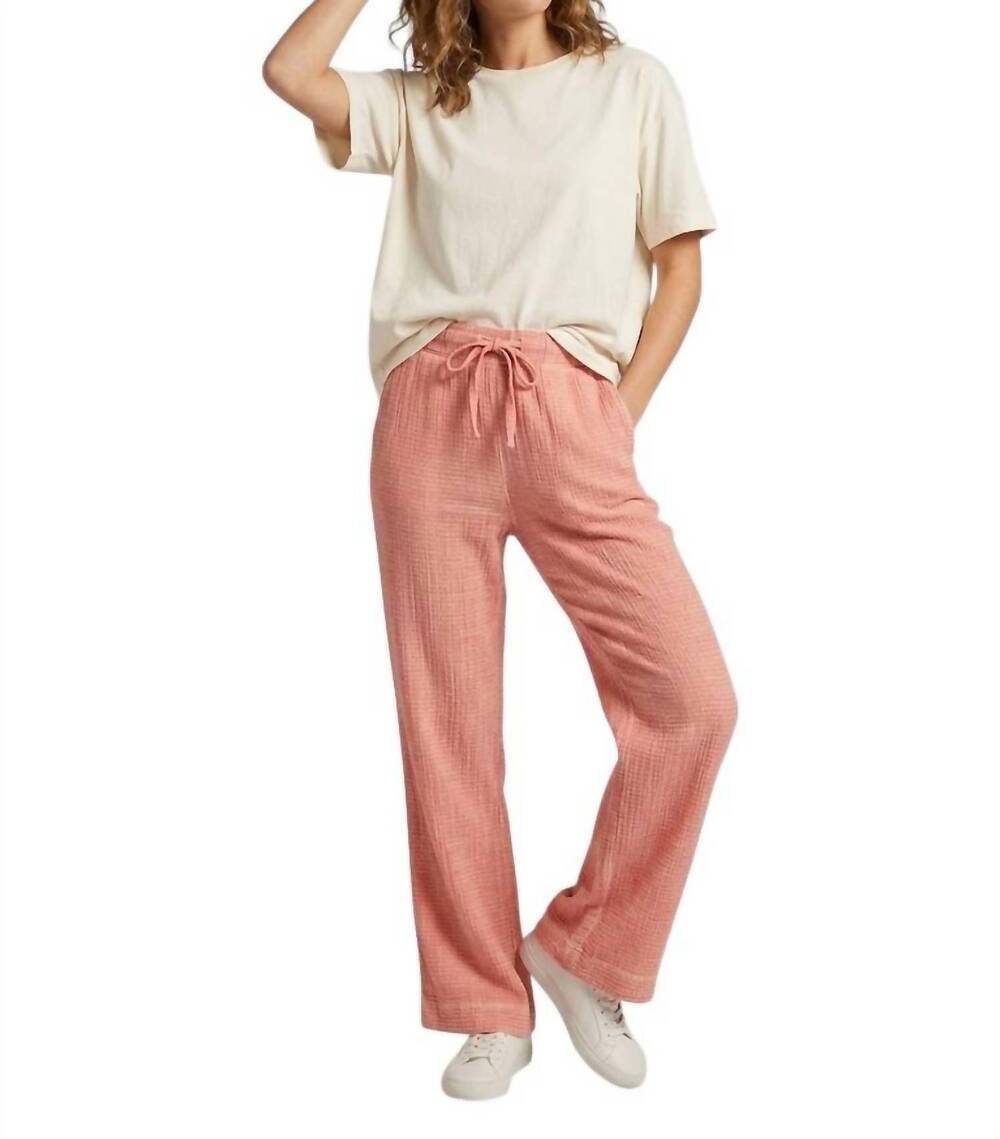 NEW GILDA MIDANI easy gauze pants in pale rose